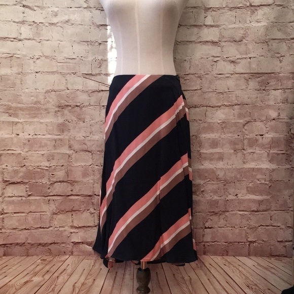 PENNY BLACK A-Line Skirt Diagonal Stripe Viscose - Picture 1 of 3